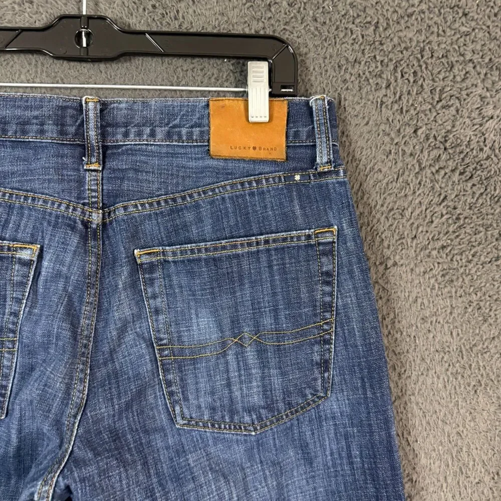 Lucky Brand Jeans Mens 32x32 Blue 221 Original Straight Fit Dark Wash Denim Pant